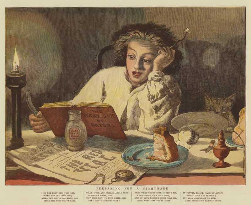 Forbereder seg på et mareritt (chromolitho) av English School