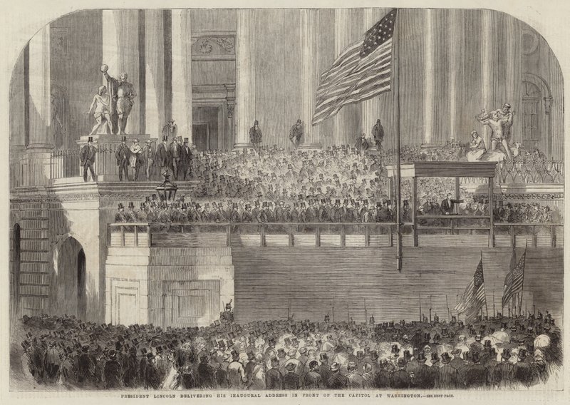 President Lincoln holdt sin åpningstale av English School