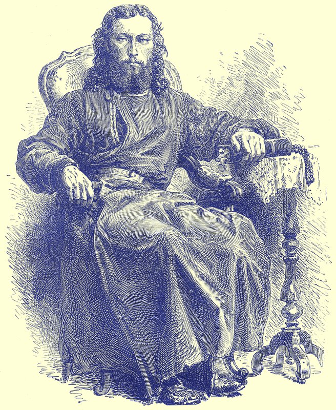 Prest for den greske kirken, illustrasjon fra Illustrated Travels, redigert av H. W. Bates, utgitt ca. 1880 (digitalt forbedret bilde) av English School