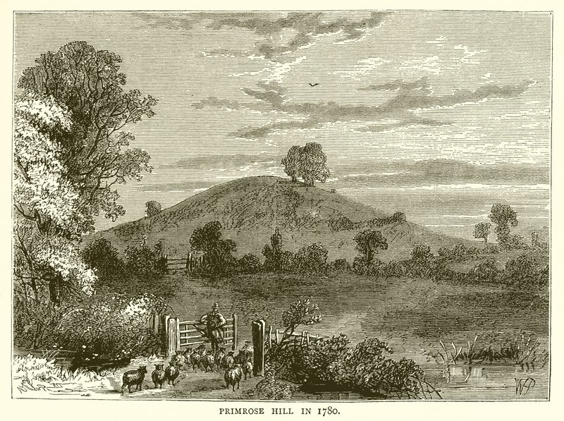 Primrose Hill i 1780 av English School