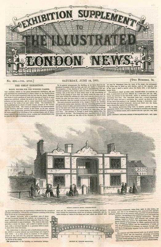 Prince Alberts Model Lodging House, Great Exhibition, 1851 av English School