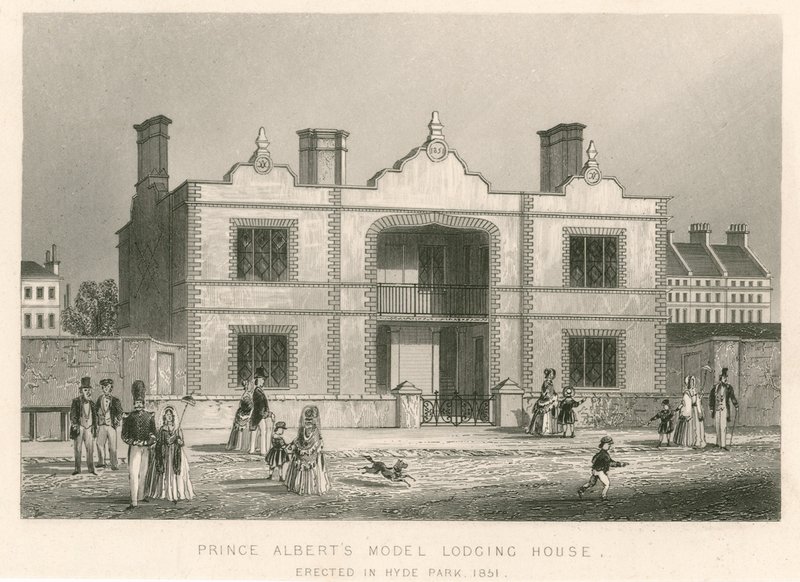 Prince Alberts Model Lodging House, Great Exhibition, 1851 av English School