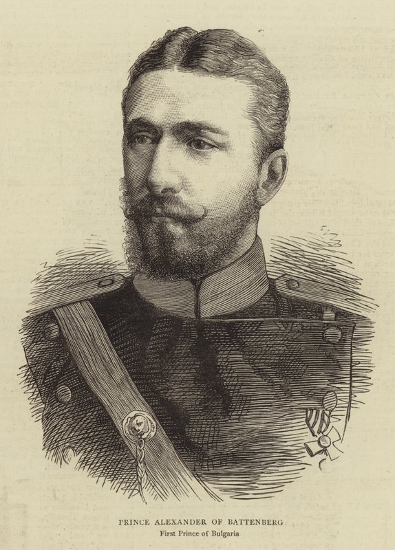 Prins Alexander av Battenberg (gravering) av English School