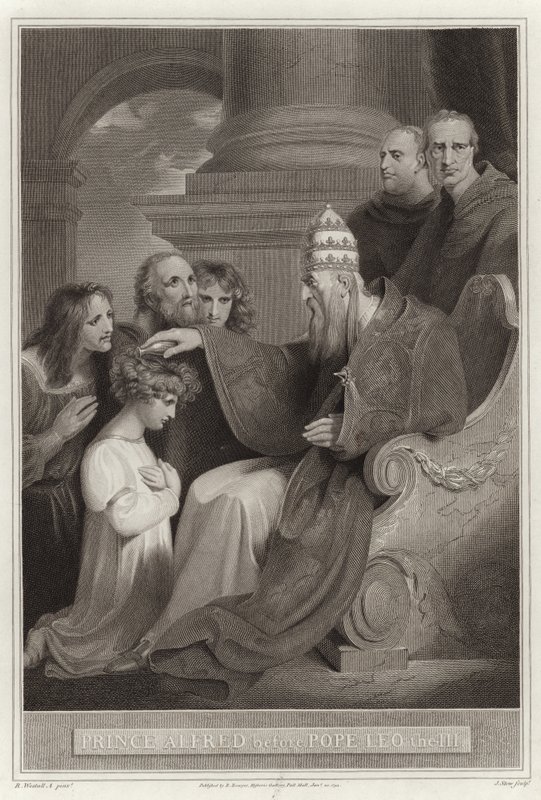 Prins Alfred før pave Leo den III av English School