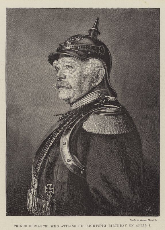 Prins Bismarck, som fyller åttiårsdag 1. april (gravering) av English School