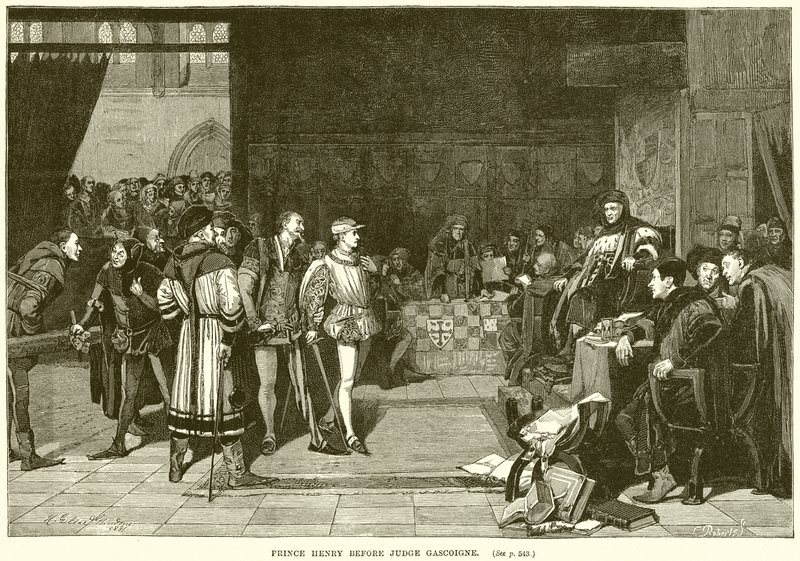 Prins Henry foran dommer Gascoigne av English School