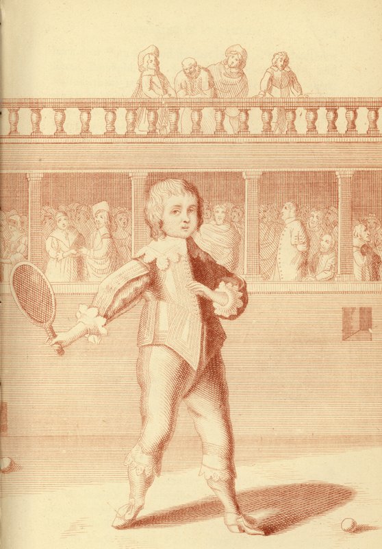Prins James, hertugen av York, spiller tennis av English School