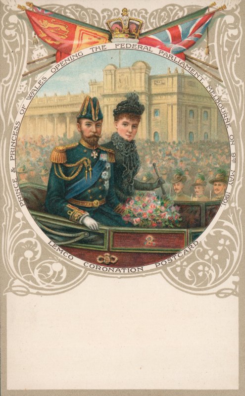 Prins og prinsesse av Wales, åpnet det føderale parlamentet, Melbourne, 9. mai 1901 av English School
