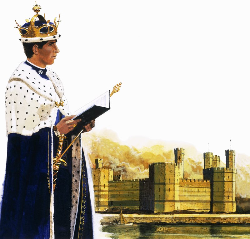 Prince of Wales foran Caernarvon Castle av English School