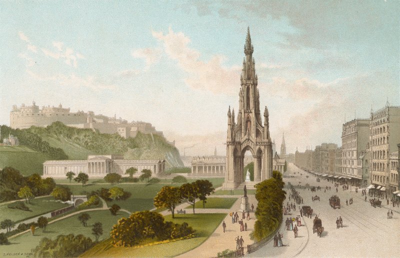 Princes Street Edinburgh. Ser vestover av English School