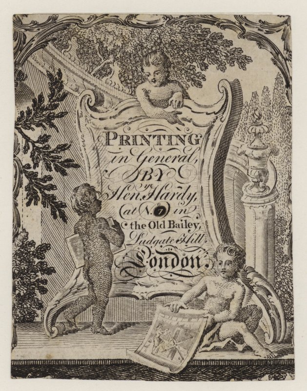 Skriver, Henry Hardy, handelskort av English School