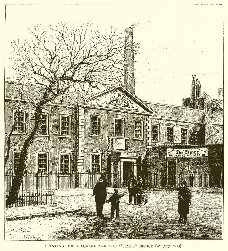 Printing House Square og Times Office av English School
