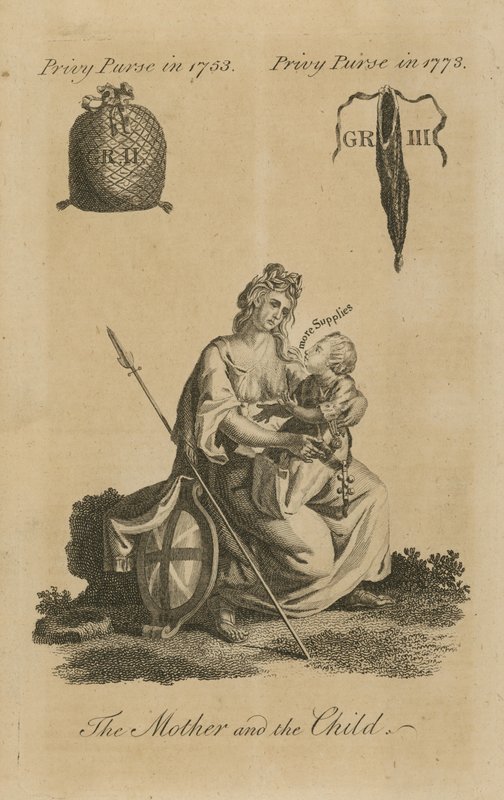Privy-pungen i 1753 sammen med privatpungen i 1773 av English School
