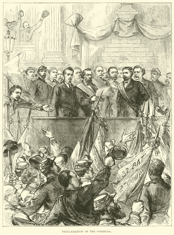 Kommunens proklamasjon, mars 1871 av English School
