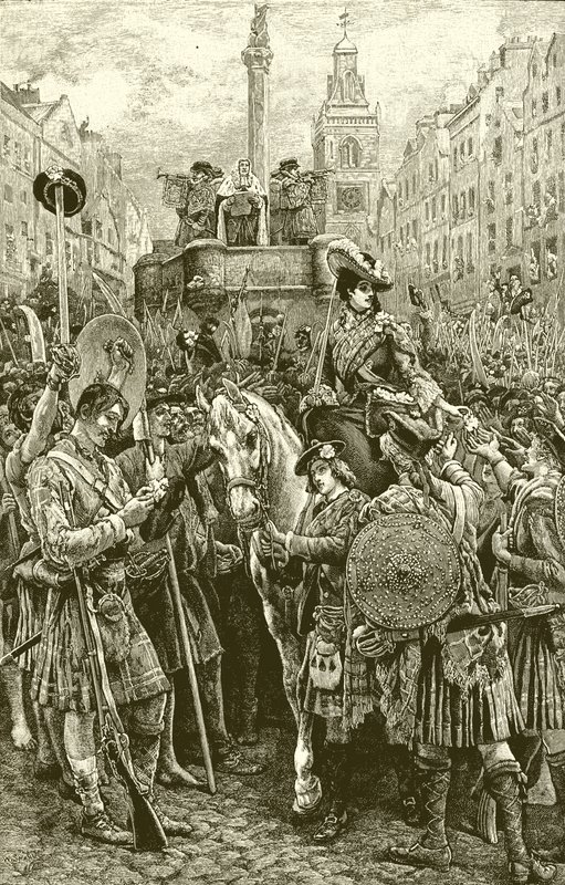 Proklamasjon av den gamle pretender som kong James VIII av English School