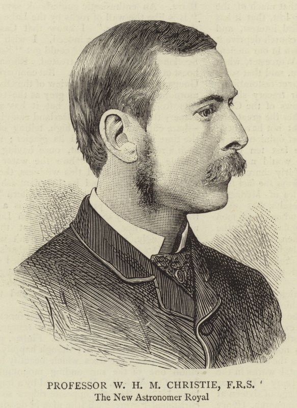 Professor WHM Christie, FRS (gravering) av English School