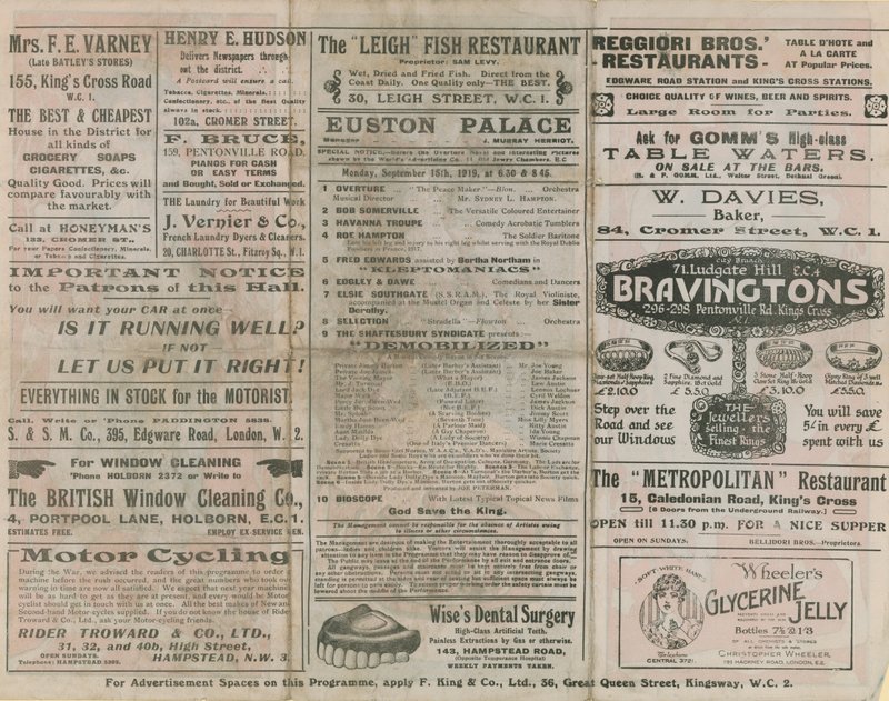 Program for The Euston av English School