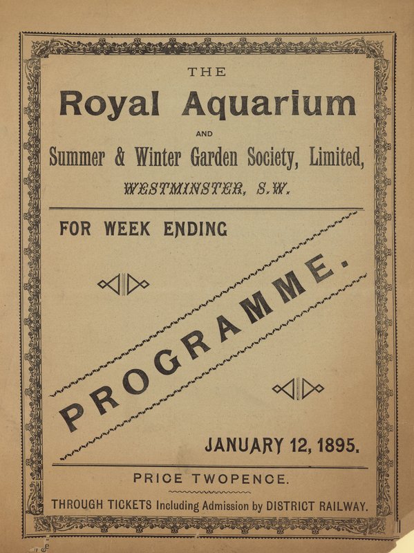 Program for The Royal Aquarium av English School