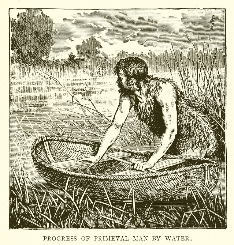Progress of Primeval Man by water av English School