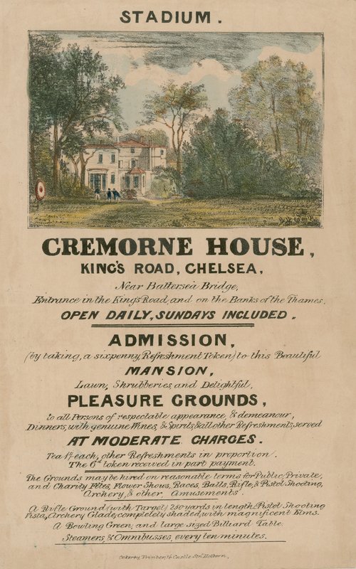 Kampanjehefte for The Stadium, Cremorne House, Kings Road, Chelsea, London av English School