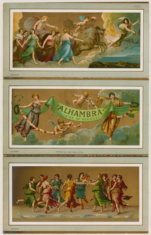 Kampanjehefte for Alhambra Theatre of Varieties, London av English School