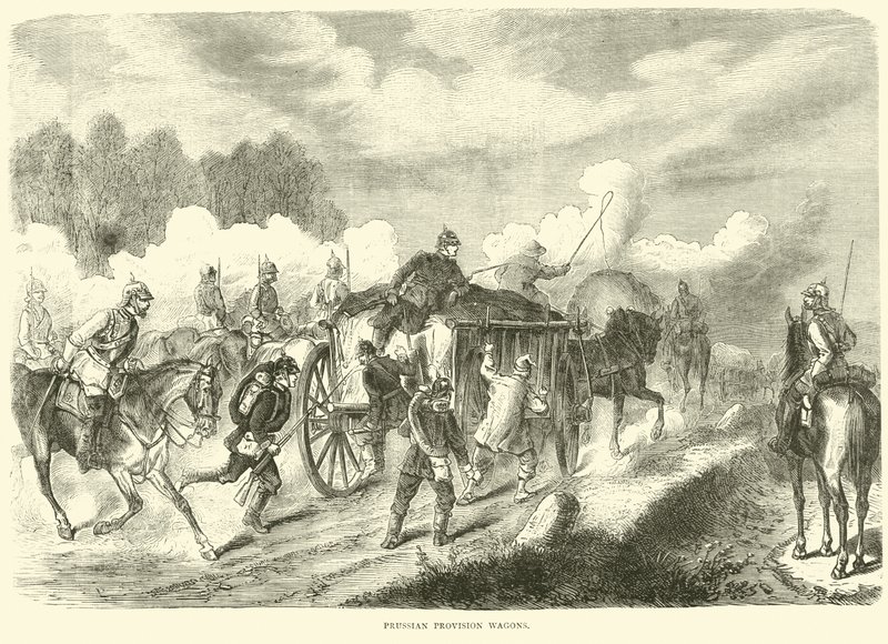 Preussiske proviantvogner, september 1870 av English School