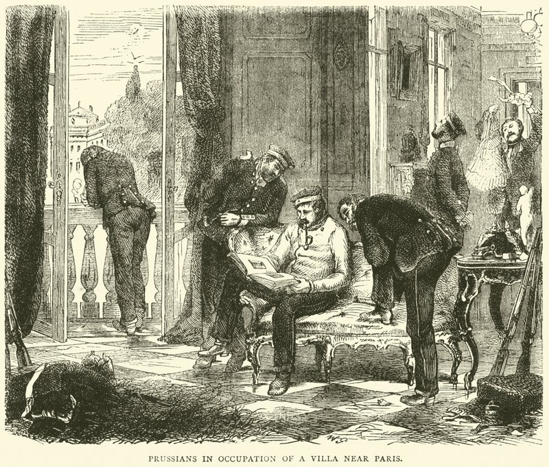 Prøyssere i okkupasjon av en villa nær Paris, oktober 1870 av English School