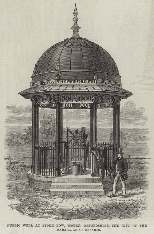Public Well at Stoke Row, Ipsden, Oxfordshire, Gaven til Maharajah of Benares (gravering) av English School