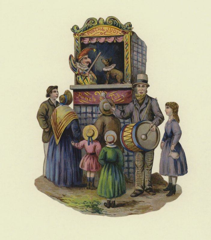 Punch and Judy-show (chromolitho) av English School
