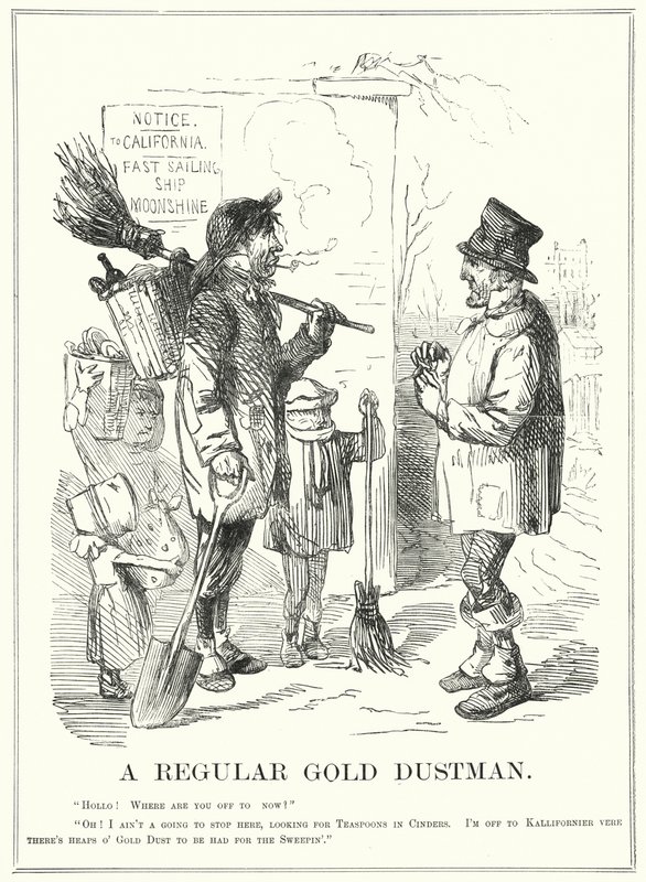 Punch tegneserie: A Regular Gold Dustman (gravering) av English School