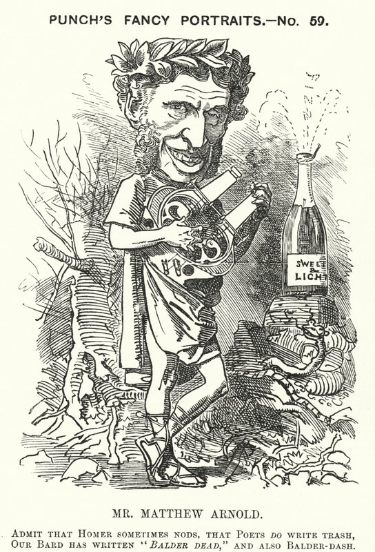 Punch tegneserie: Matthew Arnold, engelsk poet (gravering) av English School