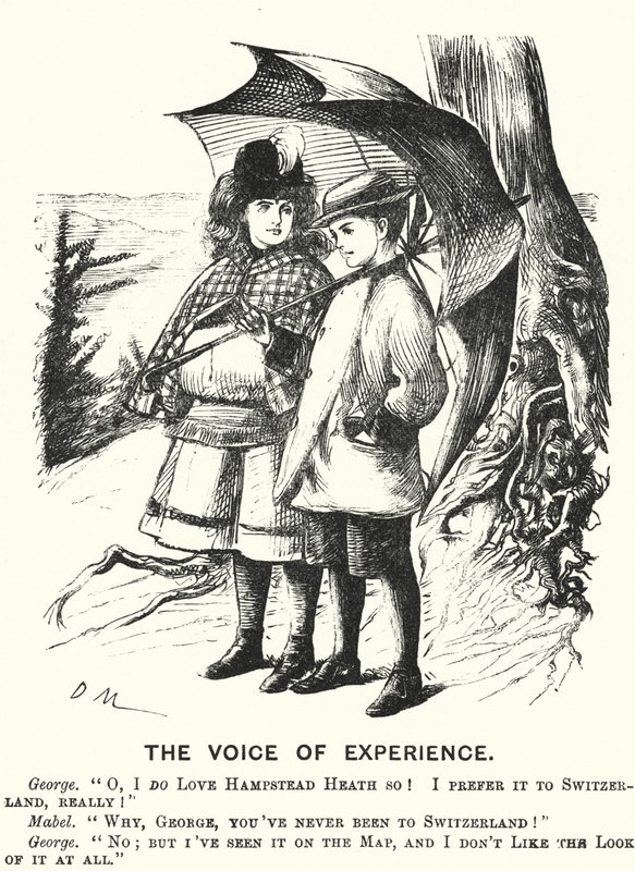 Punch tegneserie: The Voice of Experience (gravering) av English School