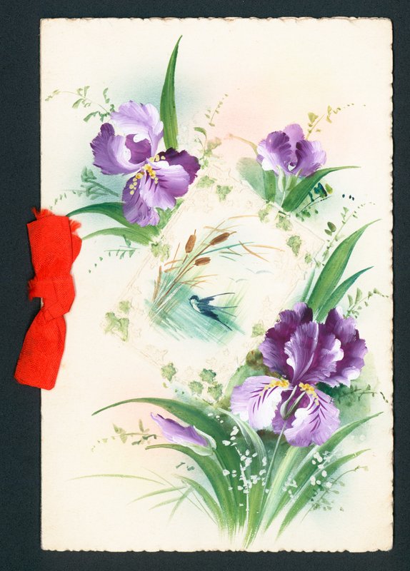 Lilla irisblomster, kort av English School