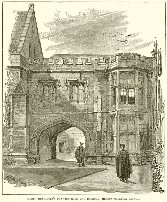 Dronning Henriettas tegnestue og soverom, Merton College, Oxford av English School