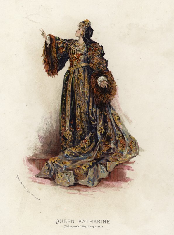 Dronning Katharine fra Shakespeares kong Henry VIII av English School