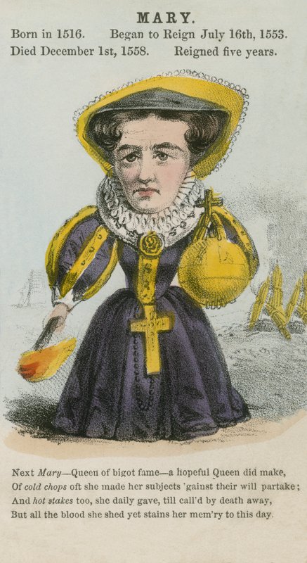 Queen Mary (akvatint) av English School