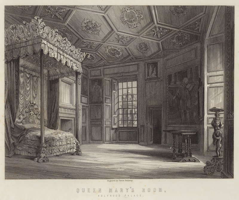 Queen Marys rom, Holyrood Palace (gravering) av English School