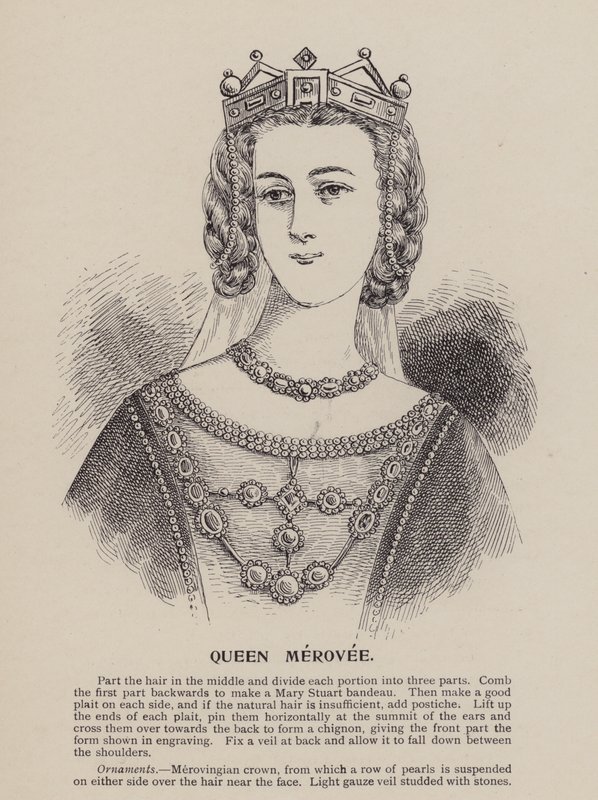Dronning Merovee (gravering) av English School
