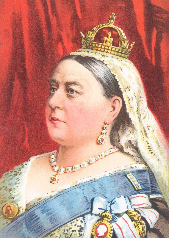 Dronning Victoria - gratulasjonskort av English School