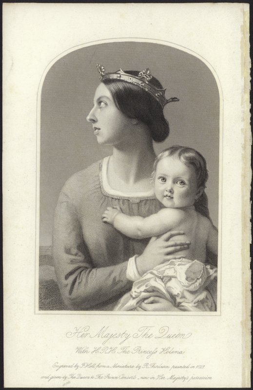Dronning Victoria og prinsesse Helena av English School