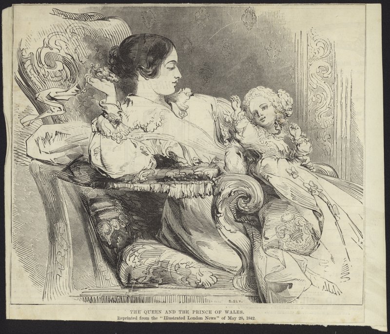 Dronning Victoria og prinsen av Wales av English School