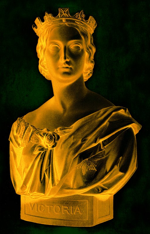 Dronning Victoria, illustrasjon fra The Queens of England eller Royal Book of Beauty, publisert ca. 1875 (digitalt forbedret bilde) av English School
