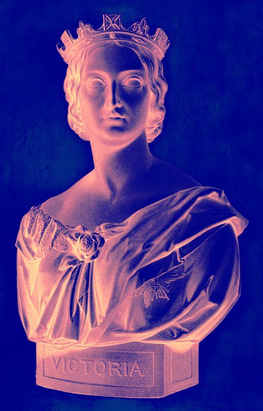 Dronning Victoria, illustrasjon fra The Queens of England eller Royal Book of Beauty, publisert ca. 1875 (digitalt forbedret bilde) av English School