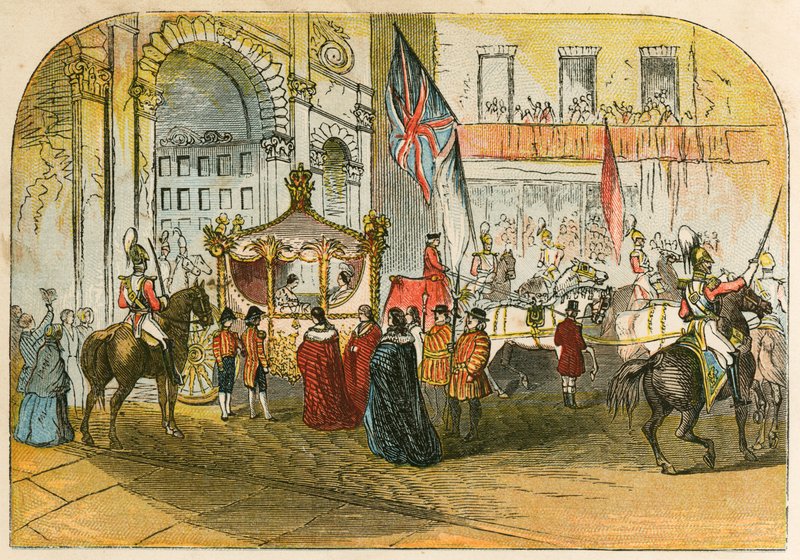 Dronning Victorias første besøk i byen (9. november 1837) av English School