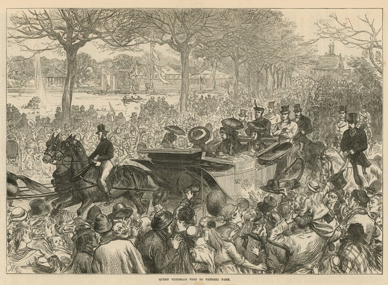 Dronning Victorias besøk i Victoria Park av English School