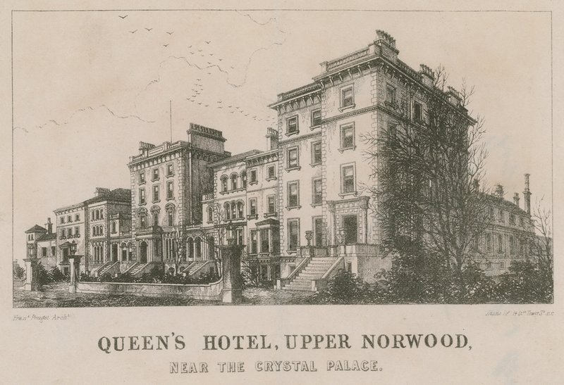 Queens Hotel, Upper Norwood, nær Crystal Palace av English School