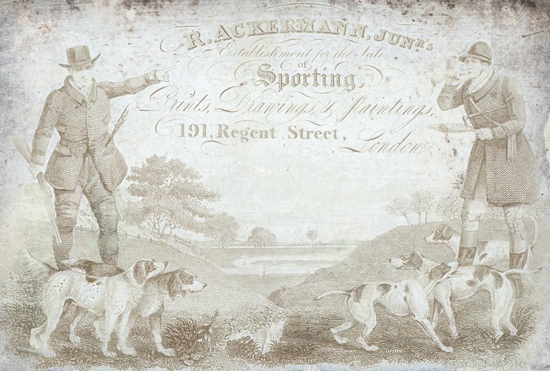R Ackermann, Junior, 191 Regent Street, handelskort av English School