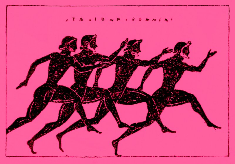 Race, illustrasjon fra History of Greece av Victor Duruy, 1890 (digitalt forbedret bilde) av English School