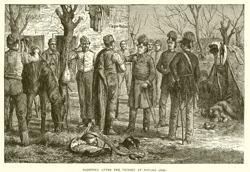 Radetsky etter seieren på Novara (1849) av English School