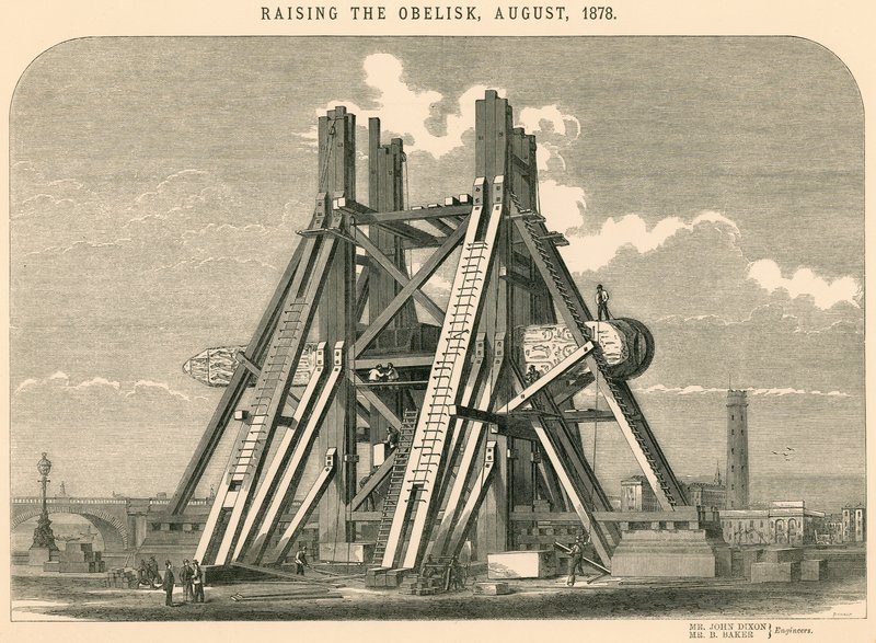 Heving av obelisken, august 1878 av English School